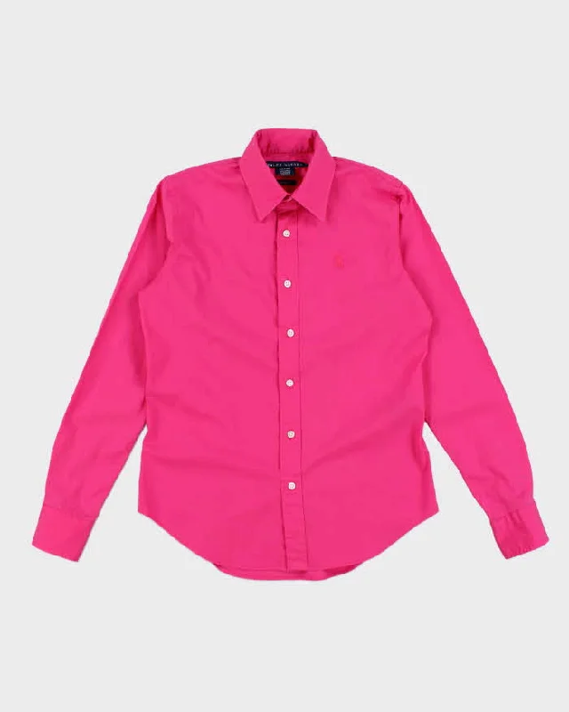 Ralph Lauren Women's Pink Shirt - S-- Handmade Hand-knitted Hand-woven