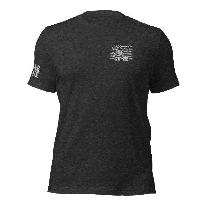 CV-22 Home of the Brave Unisex t-shirt-- Striped Floral Plaid