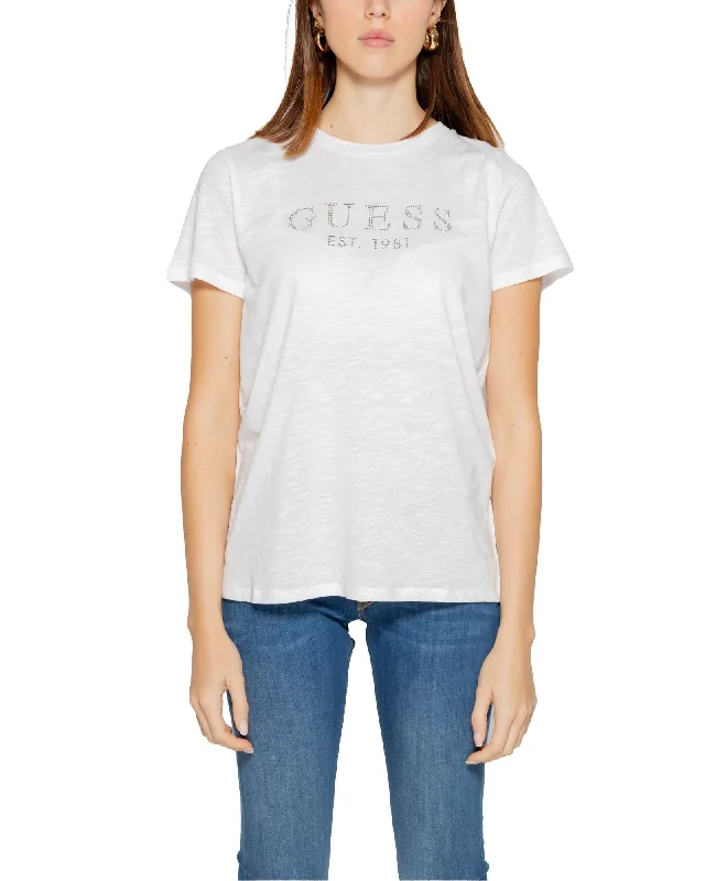 Guess Printed Cotton T-Shirt with Graphic Design-- Mesh Fabric Canvas Fabric Denim Fabric Guess Printed Cotton T-Shirt with Graphic Design-- Mesh Fabric Canvas Fabric Denim Fabric