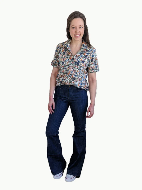 Hey June Handmade Amherst Shirt-- Print Jacquard Patchwork