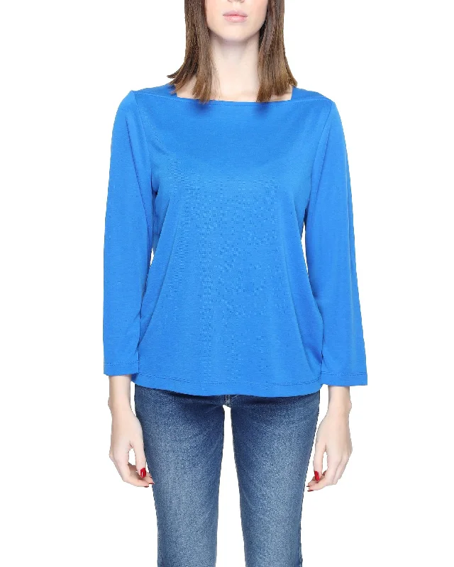 Street One Women's Blue Three Quarter Sleeve Square Neck T-Shirt-- Faux Fur Fabric Real Fur Fabric Shearling Fabric Street One Women's Blue Three Quarter Sleeve Square Neck T-Shirt-- Faux Fur Fabric Real Fur Fabric Shearling Fabric