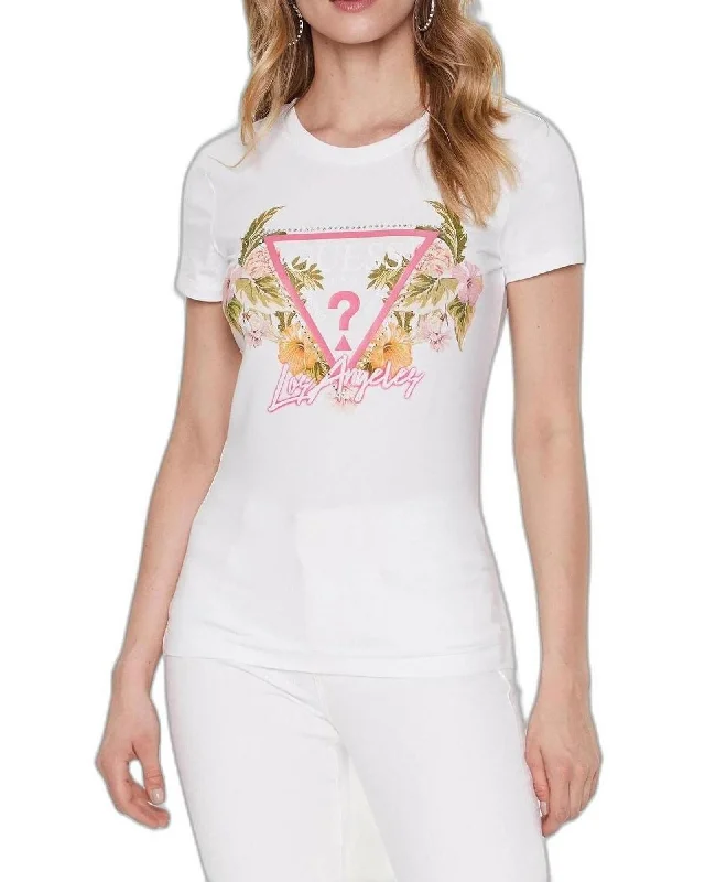 Guess Printed Graphic T-Shirt-- Houndstooth Herringbone Solid
