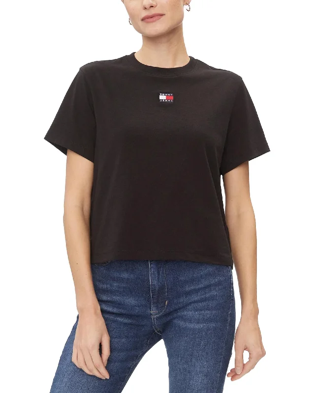 Tommy Hilfiger  Women's Essential Flag T-Shirt-- Beaded Sequined Faux Fur