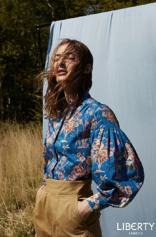 Liberty Sewing Patterns Thea Boho Sleeve Shirt-- Real Fur Shearling Chenille