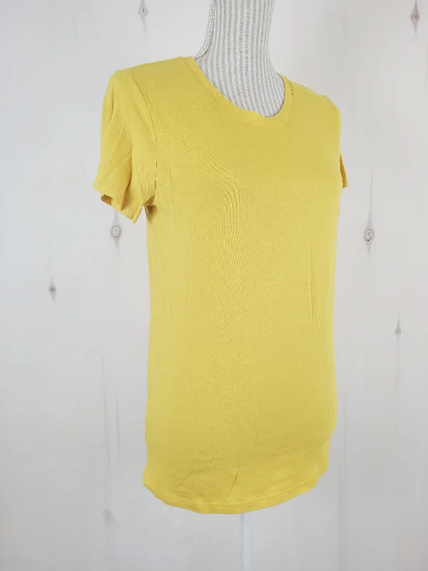 GAP YELLOW TSHIRT LADIES MEDIUM PRE-LOVED-- Elasticated Padded Insulated