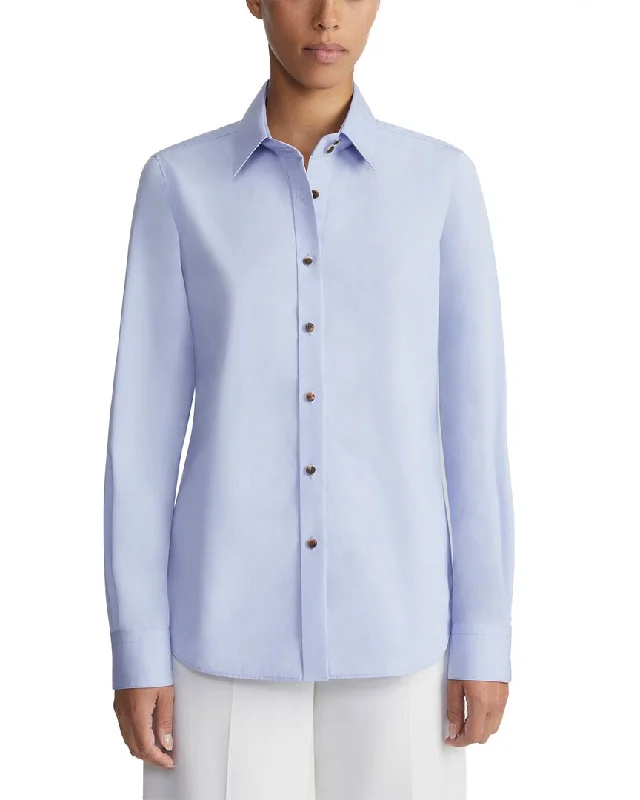 Lafayette 148 New York High Collar Shirt-- Chenille Blend Fleece Blend Nylon Blend