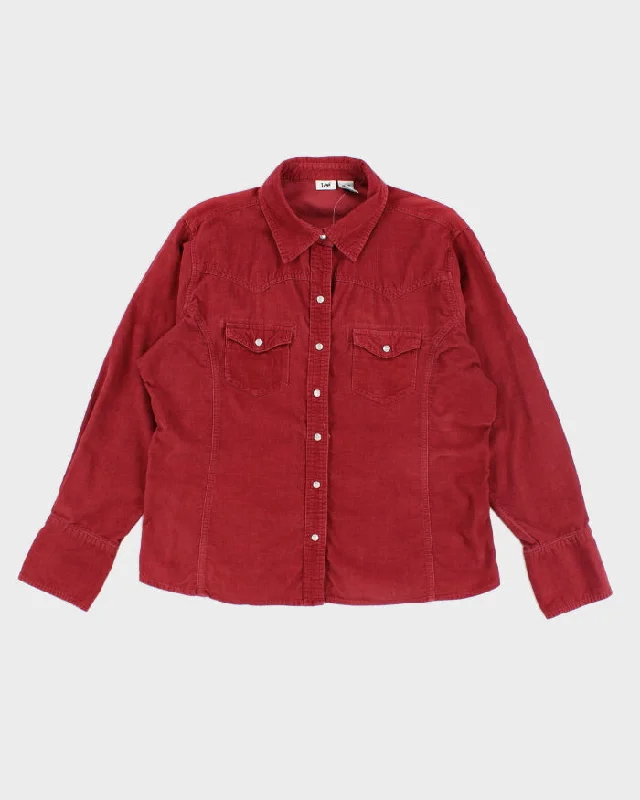 Vintage Women's Lee Corduroy Button Up Shirt - L-- Cotton Fabric Linen Fabric Terry Fabric Vintage Women's Lee Corduroy Button Up Shirt - L-- Cotton Fabric Linen Fabric Terry Fabric