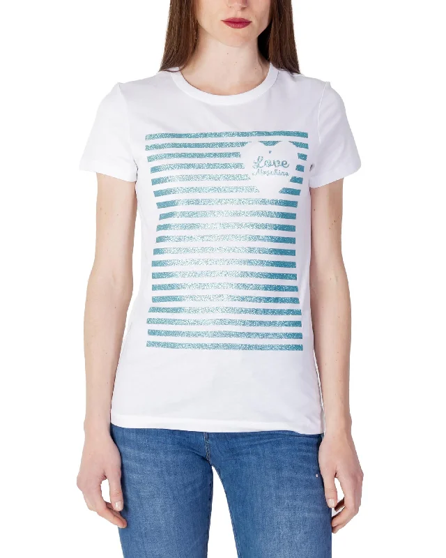 Love Moschino  Women's Striped T-Shirt-- Fashionable Trendy Casual