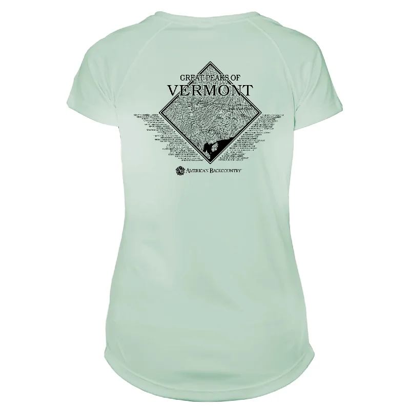 Vermont Diamond Topo Microfiber Women's T-Shirt-- Real Fur Shearling Chenille