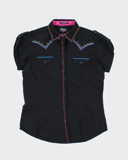 Y2k 00s Rock47 By Wrangler Shirt - M-- Graphic T-Shirt Round Neck Polyester