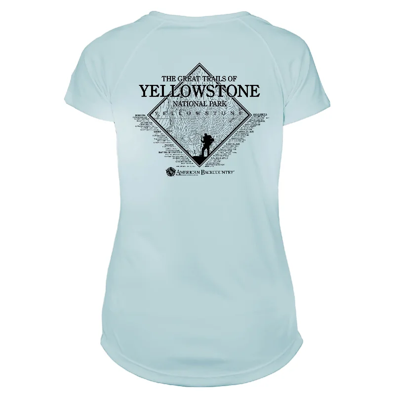 Yellowstone National Park Great Trails Microfiber Women's T-Shirt-- Lace Blend Ribbed Blend Corduroy Blend Yellowstone National Park Great Trails Microfiber Women's T-Shirt-- Lace Blend Ribbed Blend Corduroy Blend