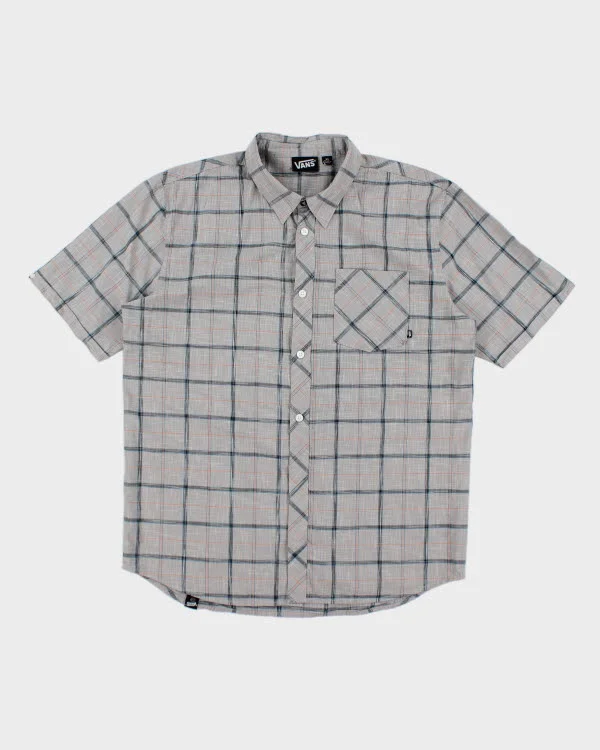 Vans Check Shirt - XL-- Plaid T-Shirt Polka Dot Checkered
