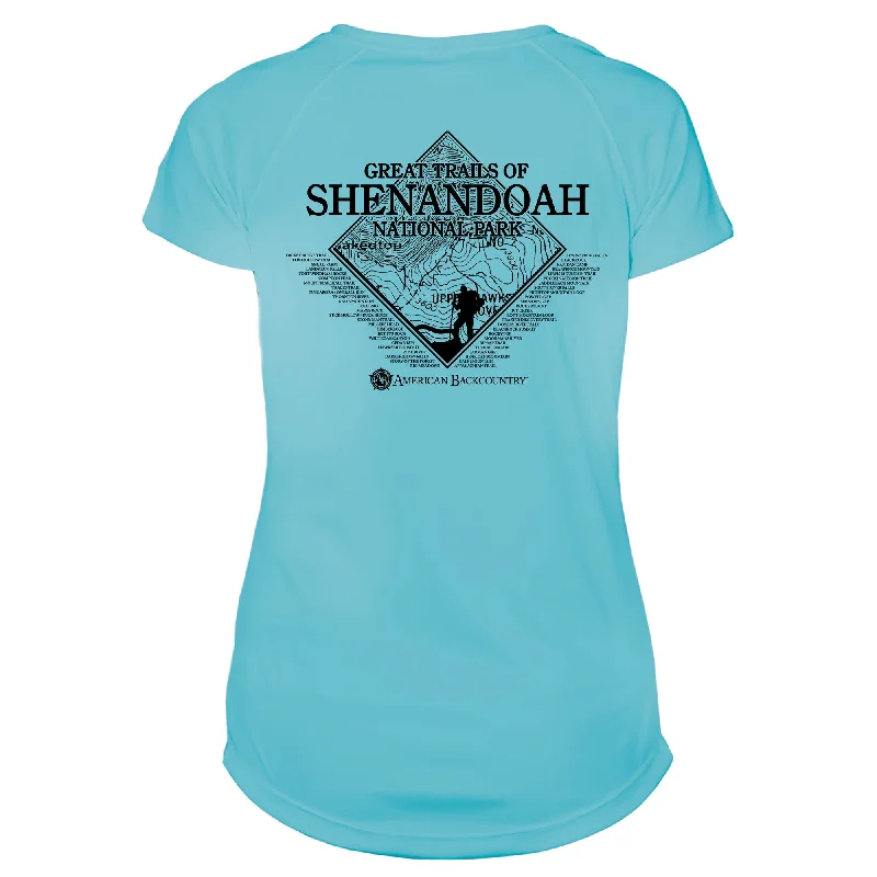 Shenandoah National Park Diamond Topo Microfiber Women's T-Shirt-- Chenille Brocade Lace Shenandoah National Park Diamond Topo Microfiber Women's T-Shirt-- Chenille Brocade Lace