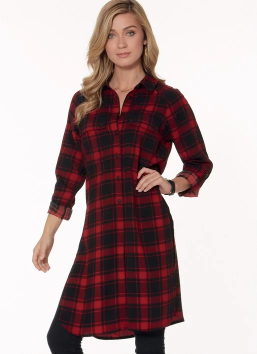 McCalls Shirts and Tunics M7472-- Polka Dot Checkered Tartan