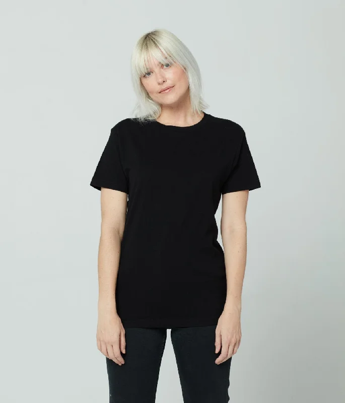 Unisex T-Shirt - Black-- Polka Dot Checkered Tartan
