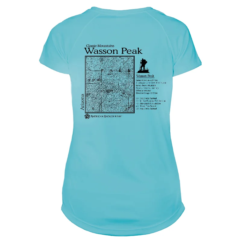 Wasson Peak Classic Mountain Microfiber Women's T-Shirt-- Chenille Blend Fleece Blend Nylon Blend
