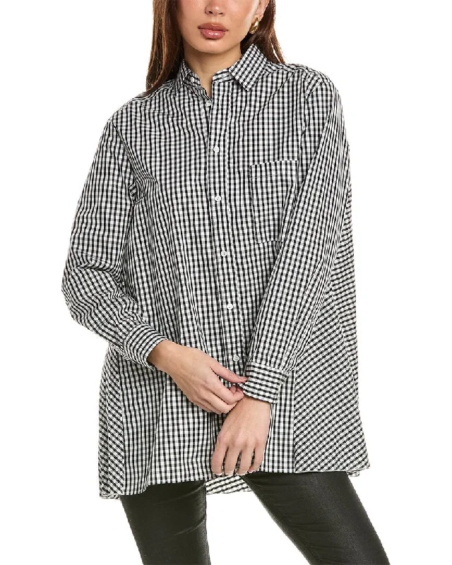 Red Valentino Shirt-- Notch Collar Peter Pan Collar Cowl Neck