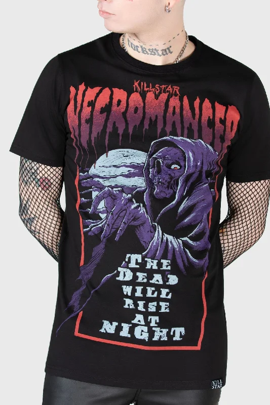 Necromancer T-Shirt-- Ribbed Striped Patterned