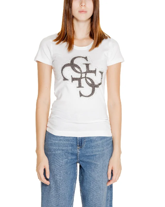 Guess Women's Rhinestone Logo T-Shirt - White-- Rayon Fabric Velvet Fabric Corduroy Fabric Guess Women's Rhinestone Logo T-Shirt - White-- Rayon Fabric Velvet Fabric Corduroy Fabric