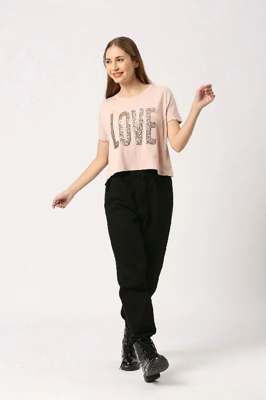 Women Dusty Pink Milan Round Neck Short Sleeve Fitted Crop Printed T-Shirt-- V-Neck T-Shirt Long Sleeve Cotton Women Dusty Pink Milan Round Neck Short Sleeve Fitted Crop Printed T-Shirt-- V-Neck T-Shirt Long Sleeve Cotton