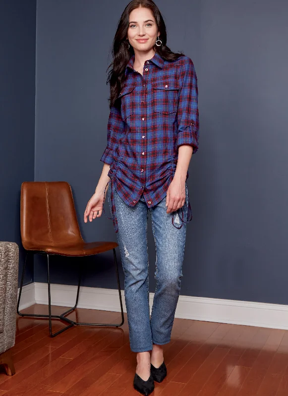 McCalls Shirts M8027-- Beaded Sequined Faux Fur