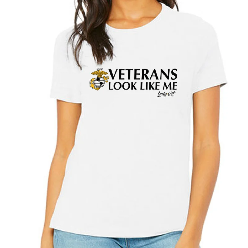 Marines Vet Looks Like Me T-Shirt-- Nylon Fabric Polyester Fabric Spandex Fabric