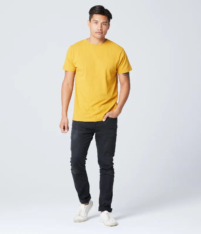 Unisex T-Shirt - Gold-- Print Jacquard Patchwork