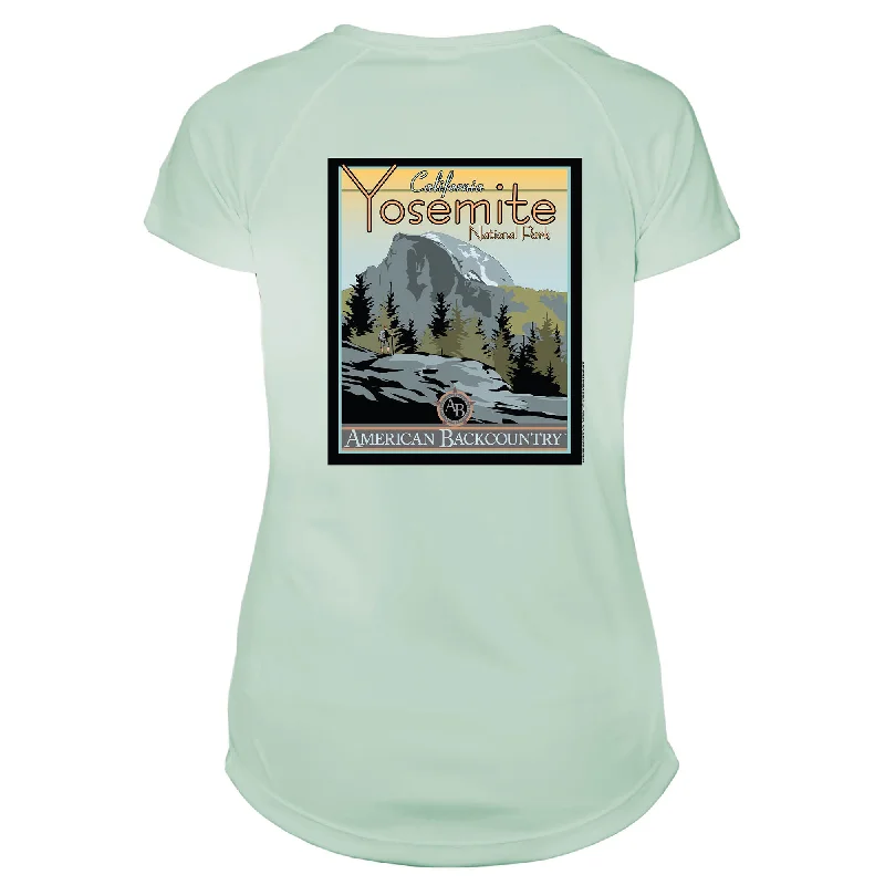 Yosemite National Park Vintage Destinations Microfiber Women's T-Shirt-- Houndstooth Herringbone Solid Yosemite National Park Vintage Destinations Microfiber Women's T-Shirt-- Houndstooth Herringbone Solid