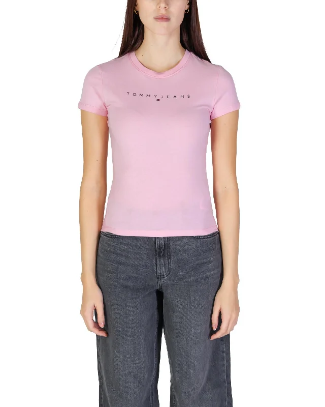 Tommy Hilfiger Jeans Round Neck Short Sleeve Cotton T-shirt-- Terry Blend Velvet Blend Canvas Blend Tommy Hilfiger Jeans Round Neck Short Sleeve Cotton T-shirt-- Terry Blend Velvet Blend Canvas Blend