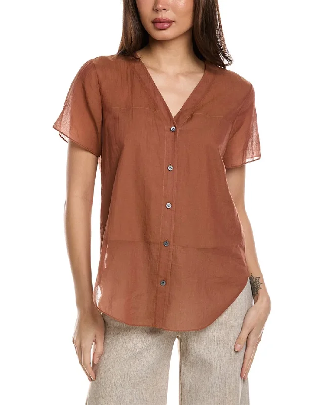 Theory Shirt-- Lace Blend Ribbed Blend Corduroy Blend