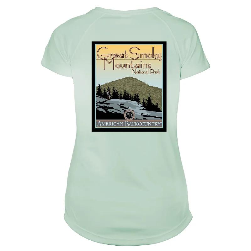 Smoky Mountain National Park Vintage Destinations Microfiber Women's T-Shirt-- Machine Wash Dry Clean Hand Wash Smoky Mountain National Park Vintage Destinations Microfiber Women's T-Shirt-- Machine Wash Dry Clean Hand Wash