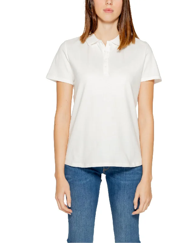 Street One Women's White Cotton Polo Shirt-- Jersey Fabric Tulle Fabric Batik Fabric Street One Women's White Cotton Polo Shirt-- Jersey Fabric Tulle Fabric Batik Fabric