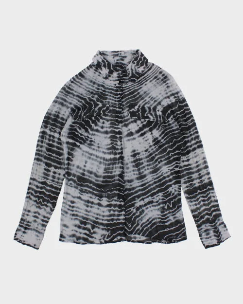 Guess Tie-Dye Sheer Shirt - M-- Sequined Glittery Shiny