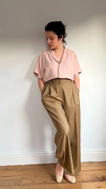 Bella Loves Patterns Rosie Shirt-- Notch Collar Peter Pan Collar Cowl Neck