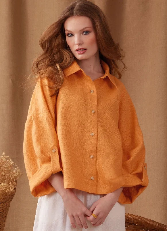 Simplicity Shirt S9952-- Satin Fabric Silk Fabric Chiffon Fabric