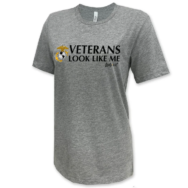 Marines Vet Looks Like Me T-Shirt (unisex fit)-- Cotton Fabric Linen Fabric Terry Fabric Marines Vet Looks Like Me T-Shirt (unisex fit)-- Cotton Fabric Linen Fabric Terry Fabric