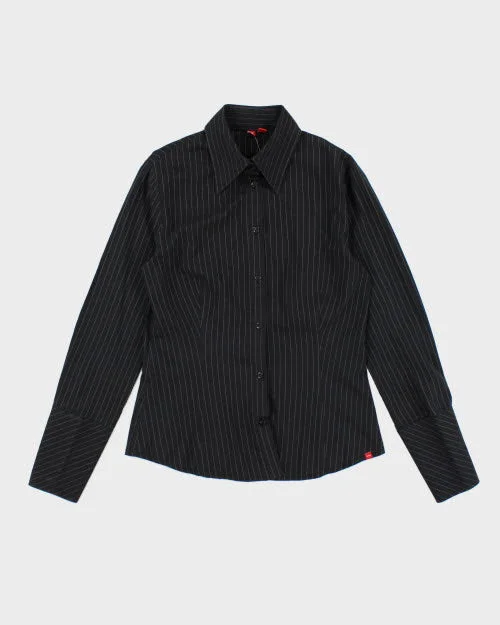 Y2k 00s Esprit Stripe Shirt - M-- Chenille Blend Fleece Blend Nylon Blend