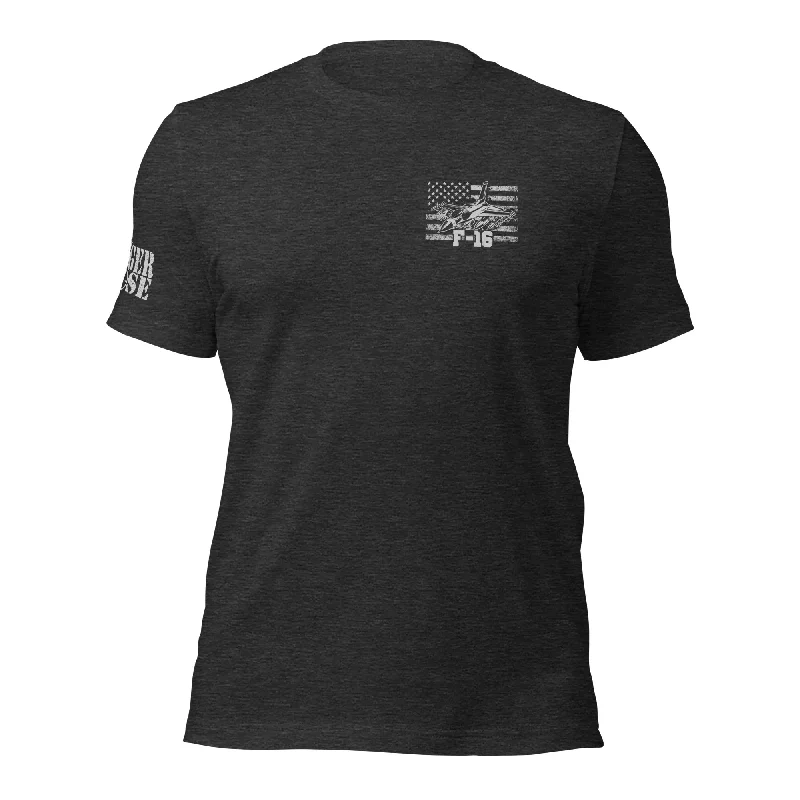 F-16 Because of the Brave Unisex t-shirt-- Houndstooth Herringbone Solid