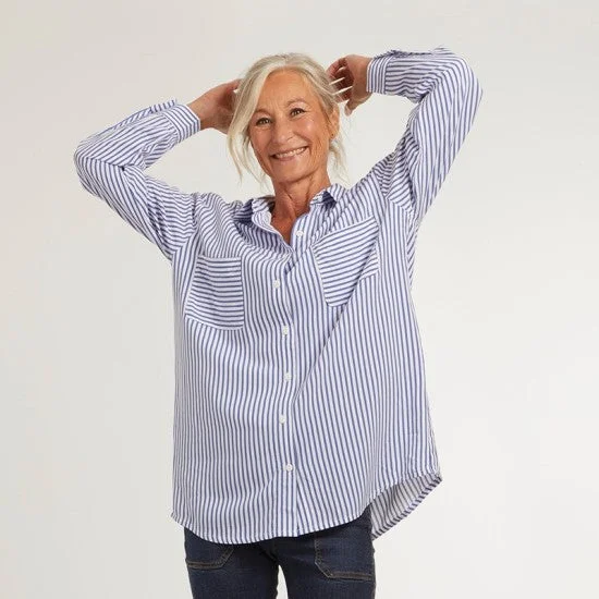 Coralie Bijasson Effigie Shirt-- Denim Fabric Leather Fabric Suede Fabric