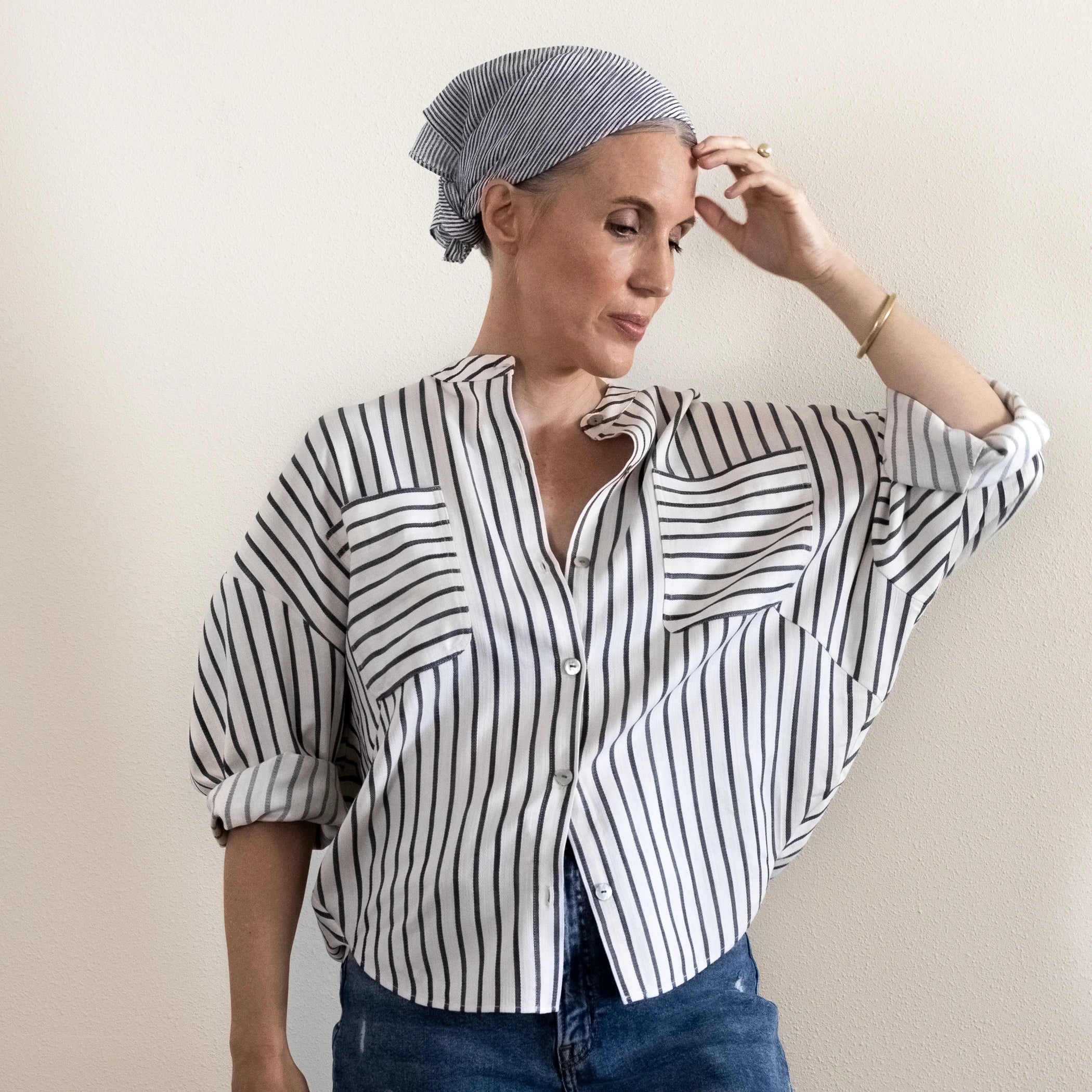 Pattern Fantastique Phen Shirt-- Collared T-Shirt Boat Neck A-Line