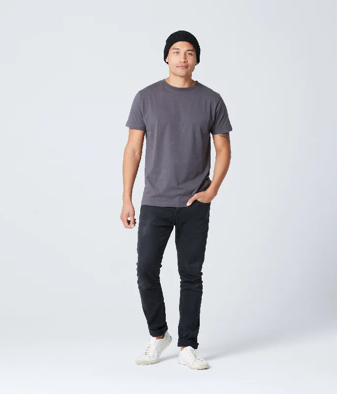 Unisex T-Shirt - Charcoal-- Houndstooth Herringbone Solid