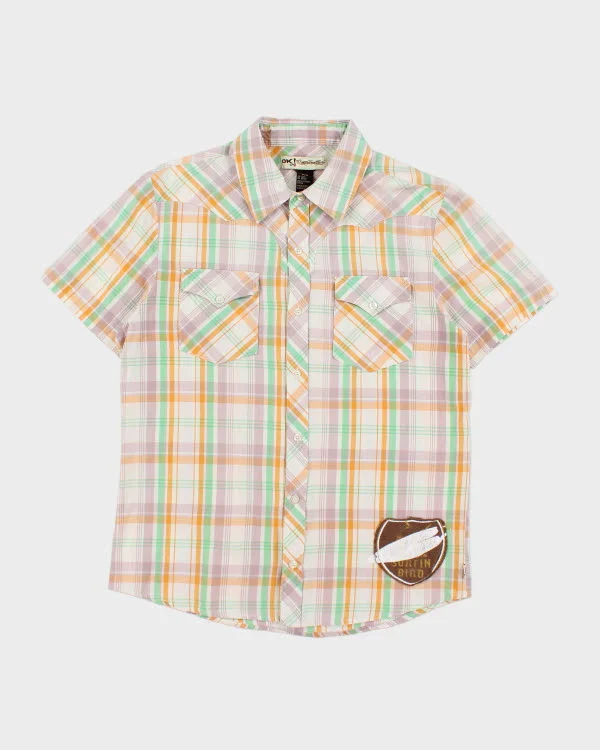 Y2k 00s OK! Jeans Western Check Shirt - M-- Boxy Fit Fitted Loose