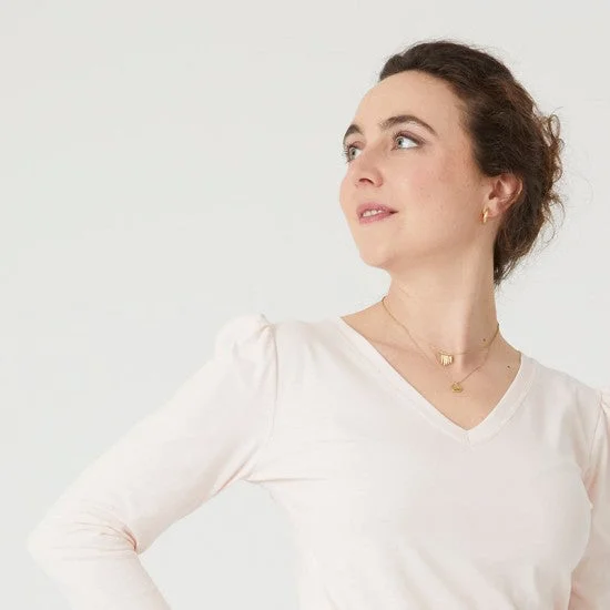 Coralie Bijasson Essentiel T-shirt-- Wool Fabric Cashmere Fabric Tweed Fabric