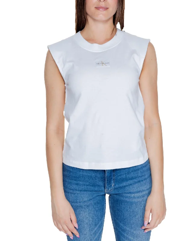 Calvin Klein Jeans Womens Classic Fit Short Sleeve TShirt White-- Graphic T-Shirt Round Neck Polyester Calvin Klein Jeans Womens Classic Fit Short Sleeve TShirt White-- Graphic T-Shirt Round Neck Polyester
