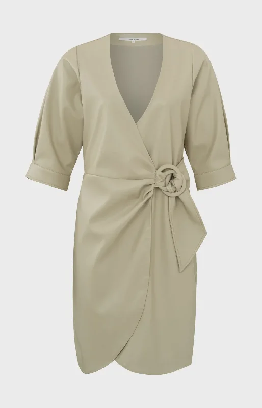 Eucalyptus Green Wrap Dress Tunics Seasonal trendy