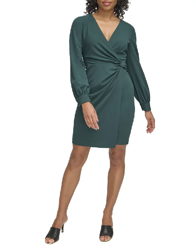 Dkny Side Knot Sheath Dress Tunics Distressed trendy
