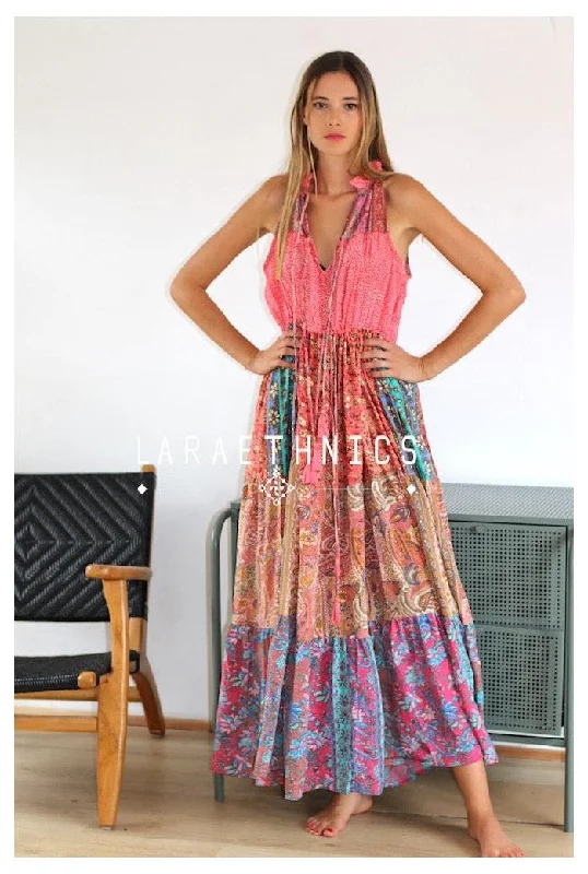 Diana patchwork maxi dress Floral Print girly