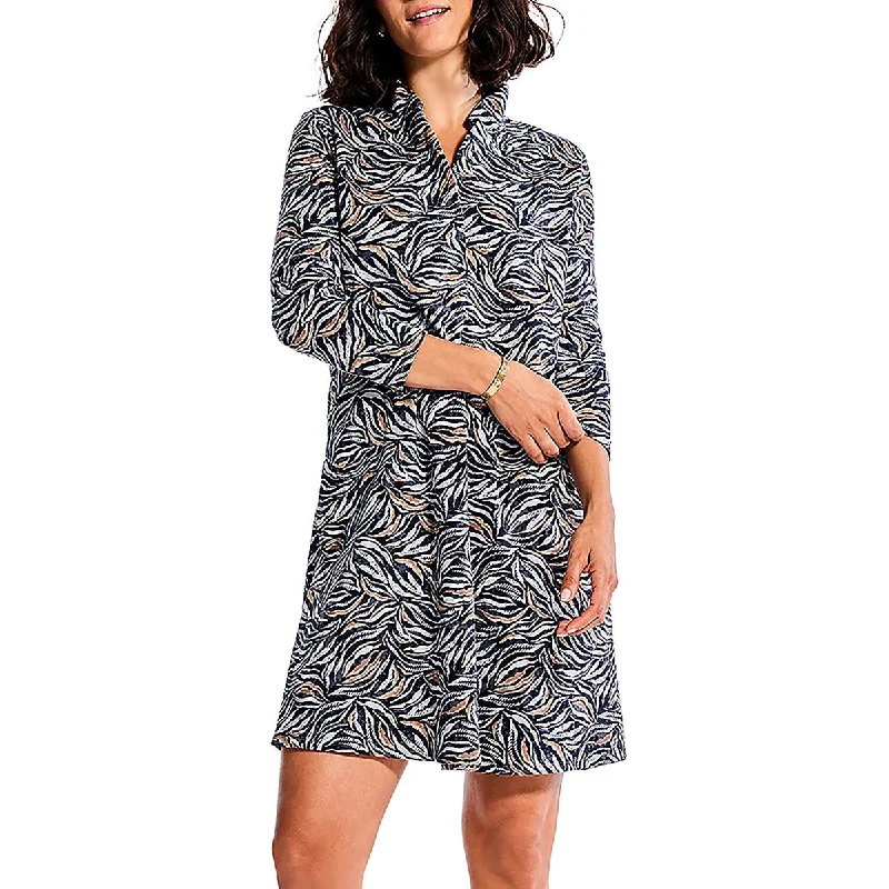 Nic + Zoe Womens Casual Short Sweatshirt Dress Hoodie with Drawcord Adjustable Secure Nic + Zoe Womens Casual Short Sweatshirt Dress Hoodie with Drawcord Adjustable Secure