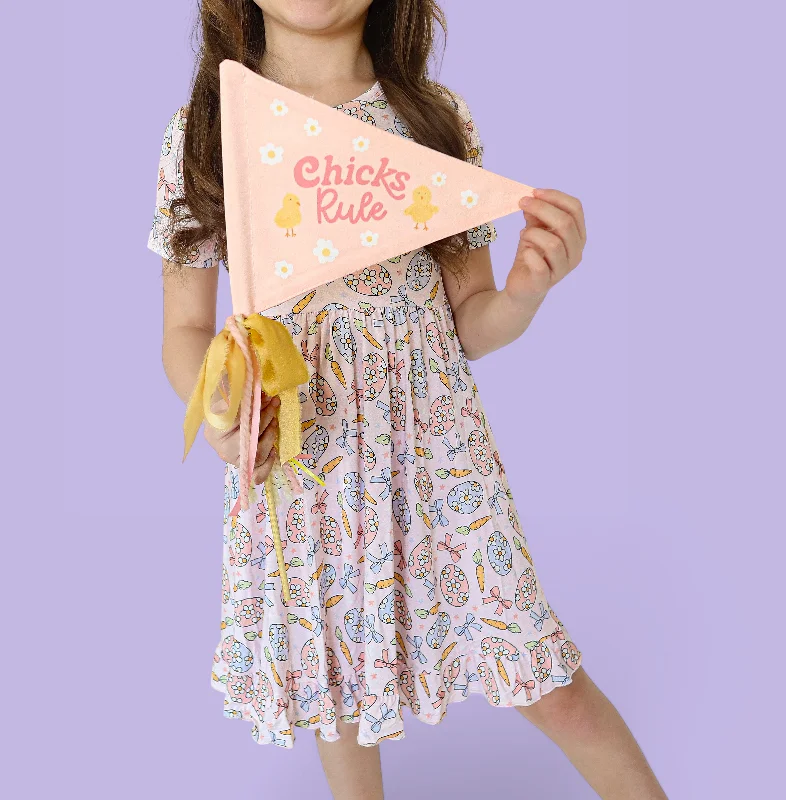 EASTER DAISY DREAM RUFFLE DRESS Pencil Office Professional