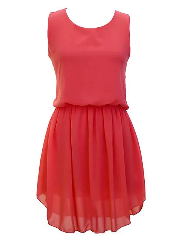 Crepe Chiffon Sheer Bloused Layered Mini Dress Classic Black Mini Dress